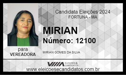 Candidato MIRIAN 2024 - FORTUNA - Eleições