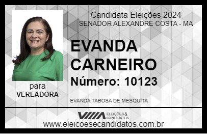 Candidato EVANDA CARNEIRO 2024 - SENADOR ALEXANDRE COSTA - Eleições