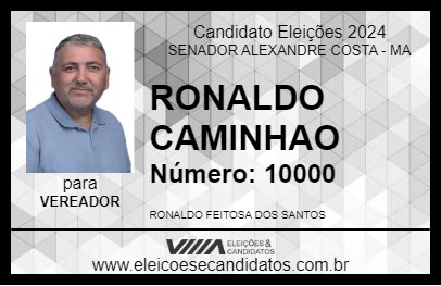 Candidato RONALDO CAMINHAO 2024 - SENADOR ALEXANDRE COSTA - Eleições