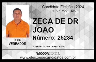 Candidato ZECA DE DR JOAO 2024 - PIRAPEMAS - Eleições