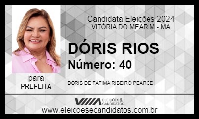 Candidato DÓRIS RIOS 2024 - VITÓRIA DO MEARIM - Eleições