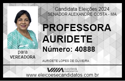 Candidato PROFESSORA AURIDETE 2024 - SENADOR ALEXANDRE COSTA - Eleições