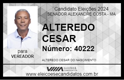 Candidato ALTEREDO CESAR 2024 - SENADOR ALEXANDRE COSTA - Eleições