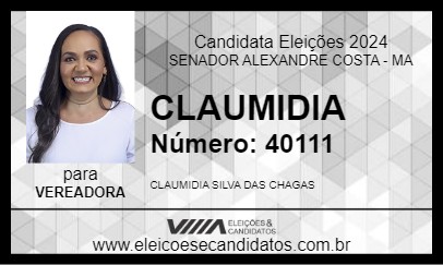 Candidato CLAUMIDIA 2024 - SENADOR ALEXANDRE COSTA - Eleições