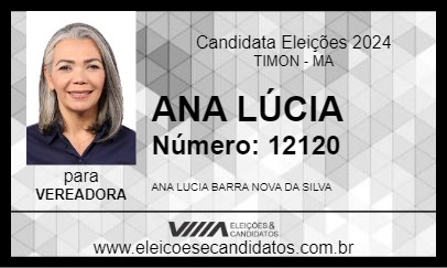 Candidato ANA LÚCIA 2024 - TIMON - Eleições