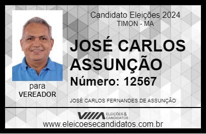 Candidato JOSÉ CARLOS ASSUNÇÃO 2024 - TIMON - Eleições