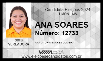 Candidato ANA SOARES 2024 - TIMON - Eleições