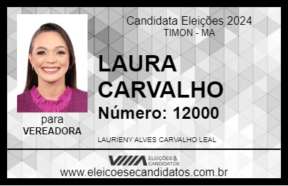 Candidato LAURA CARVALHO 2024 - TIMON - Eleições