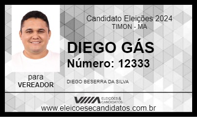 Candidato DIEGO GÁS 2024 - TIMON - Eleições