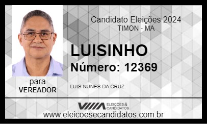 Candidato LUISINHO 2024 - TIMON - Eleições