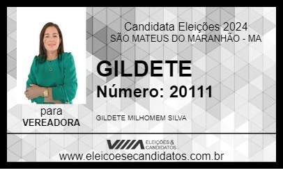 Candidato GILDETE 2024 - SÃO MATEUS DO MARANHÃO - Eleições