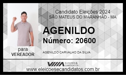 Candidato AGENILDO 2024 - SÃO MATEUS DO MARANHÃO - Eleições