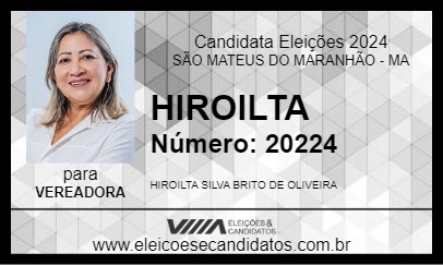 Candidato HIROILTA 2024 - SÃO MATEUS DO MARANHÃO - Eleições