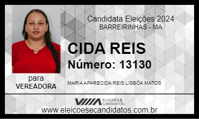 Candidato CIDA REIS 2024 - BARREIRINHAS - Eleições