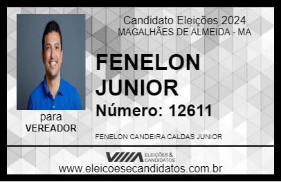 Candidato FENELON JUNIOR 2024 - MAGALHÃES DE ALMEIDA - Eleições