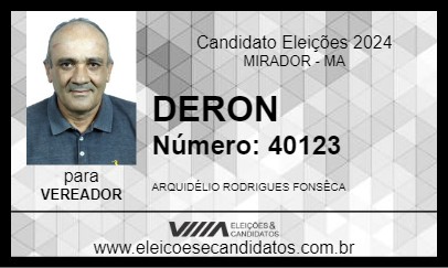 Candidato DERON 2024 - MIRADOR - Eleições