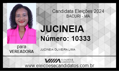 Candidato JUCINEIA 2024 - BACURI - Eleições