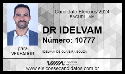 Candidato DR IDELVAM 2024 - BACURI - Eleições