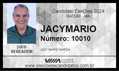 Candidato JACYMARIO 2024 - BACURI - Eleições