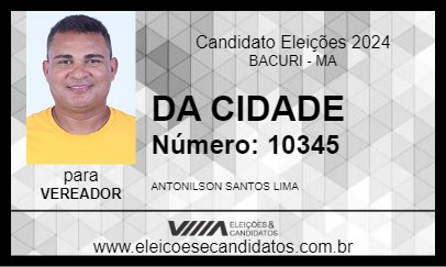 Candidato DA CIDADE 2024 - BACURI - Eleições