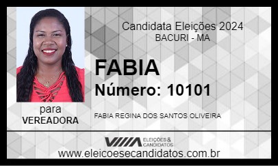 Candidato FABIA 2024 - BACURI - Eleições