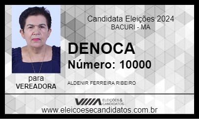 Candidato DENOCA 2024 - BACURI - Eleições