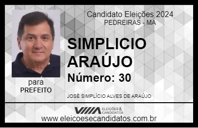 Candidato SIMPLICIO ARAÚJO 2024 - PEDREIRAS - Eleições