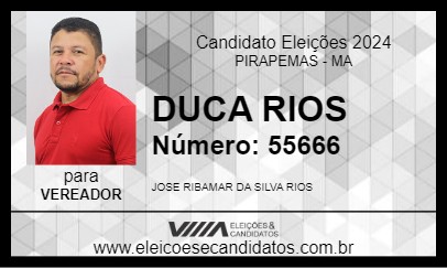 Candidato DUCA RIOS 2024 - PIRAPEMAS - Eleições