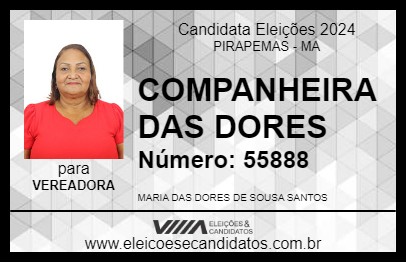 Candidato COMPANHEIRA DAS DORES 2024 - PIRAPEMAS - Eleições