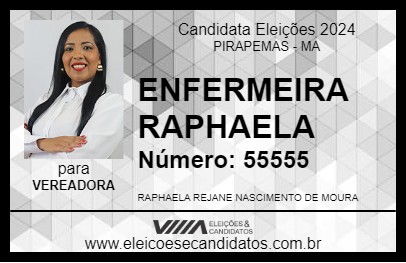 Candidato ENFERMEIRA RAPHAELA 2024 - PIRAPEMAS - Eleições