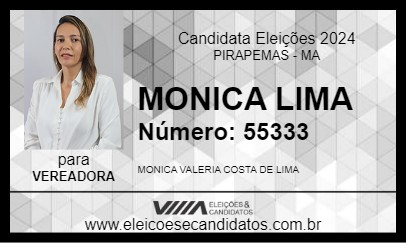 Candidato MONICA LIMA 2024 - PIRAPEMAS - Eleições