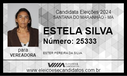 Candidato ESTELA SILVA 2024 - SANTANA DO MARANHÃO - Eleições