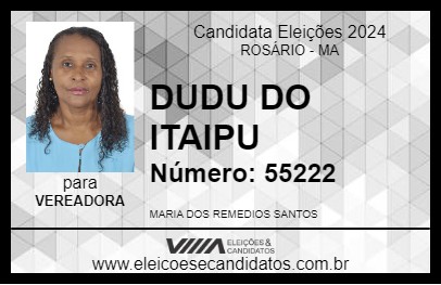 Candidato DUDU DO ITAIPU 2024 - ROSÁRIO - Eleições