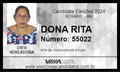 Candidato DONA RITA 2024 - ROSÁRIO - Eleições