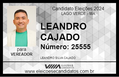 Candidato LEANDRO CAJADO 2024 - LAGO VERDE - Eleições