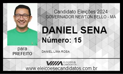 Candidato DANIEL SENA 2024 - GOVERNADOR NEWTON BELLO - Eleições