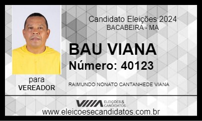 Candidato BAL VIANA 2024 - BACABEIRA - Eleições