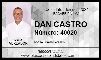 Candidato DAN CASTRO  2024 - BACABEIRA - Eleições