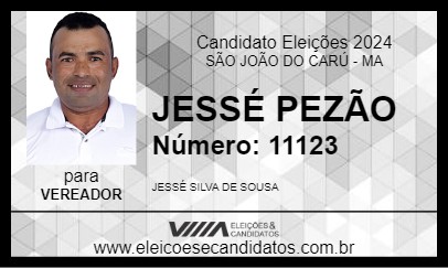 Candidato JESSÉ PEZÃO 2024 - SÃO JOÃO DO CARÚ - Eleições