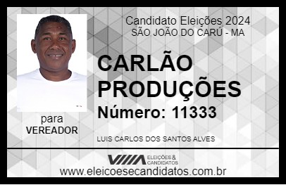 Candidato CARLÃO PRODUÇÕES 2024 - SÃO JOÃO DO CARÚ - Eleições