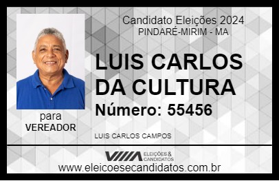 Candidato LUIS CARLOS DA CULTURA 2024 - PINDARÉ-MIRIM - Eleições