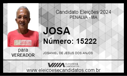 Candidato JOSA 2024 - PENALVA - Eleições