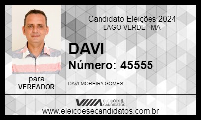 Candidato DAVI 2024 - LAGO VERDE - Eleições