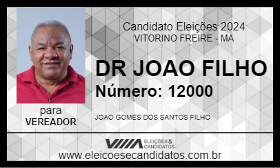 Candidato DR JOAO FILHO 2024 - VITORINO FREIRE - Eleições