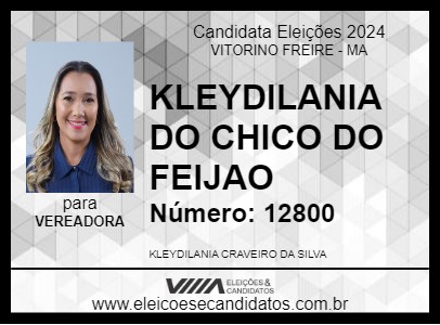 Candidato KLEYDILANIA DO CHICO DO FEIJAO 2024 - VITORINO FREIRE - Eleições