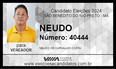 Candidato NEUDO 2024 - SÃO BENEDITO DO RIO PRETO - Eleições