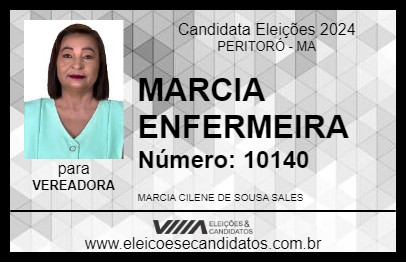 Candidato MARCIA ENFERMEIRA 2024 - PERITORÓ - Eleições