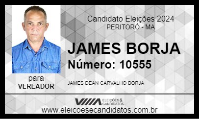 Candidato JAMES BORJA 2024 - PERITORÓ - Eleições