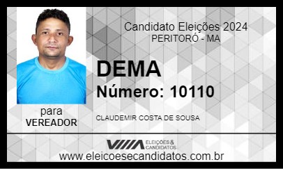 Candidato DEMA 2024 - PERITORÓ - Eleições