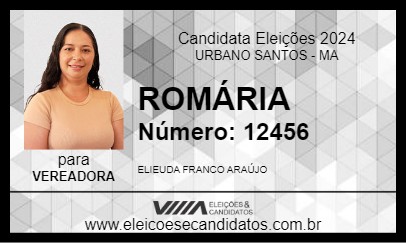 Candidato ROMÁRIA 2024 - URBANO SANTOS - Eleições